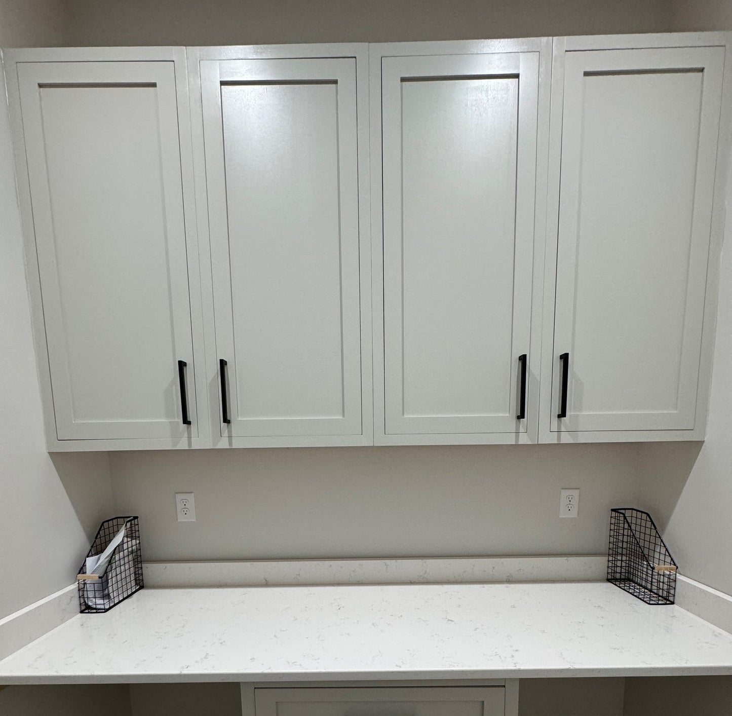 Custom Built Shaker Style Inset Upper Cabinets w/Adjustable Shelving