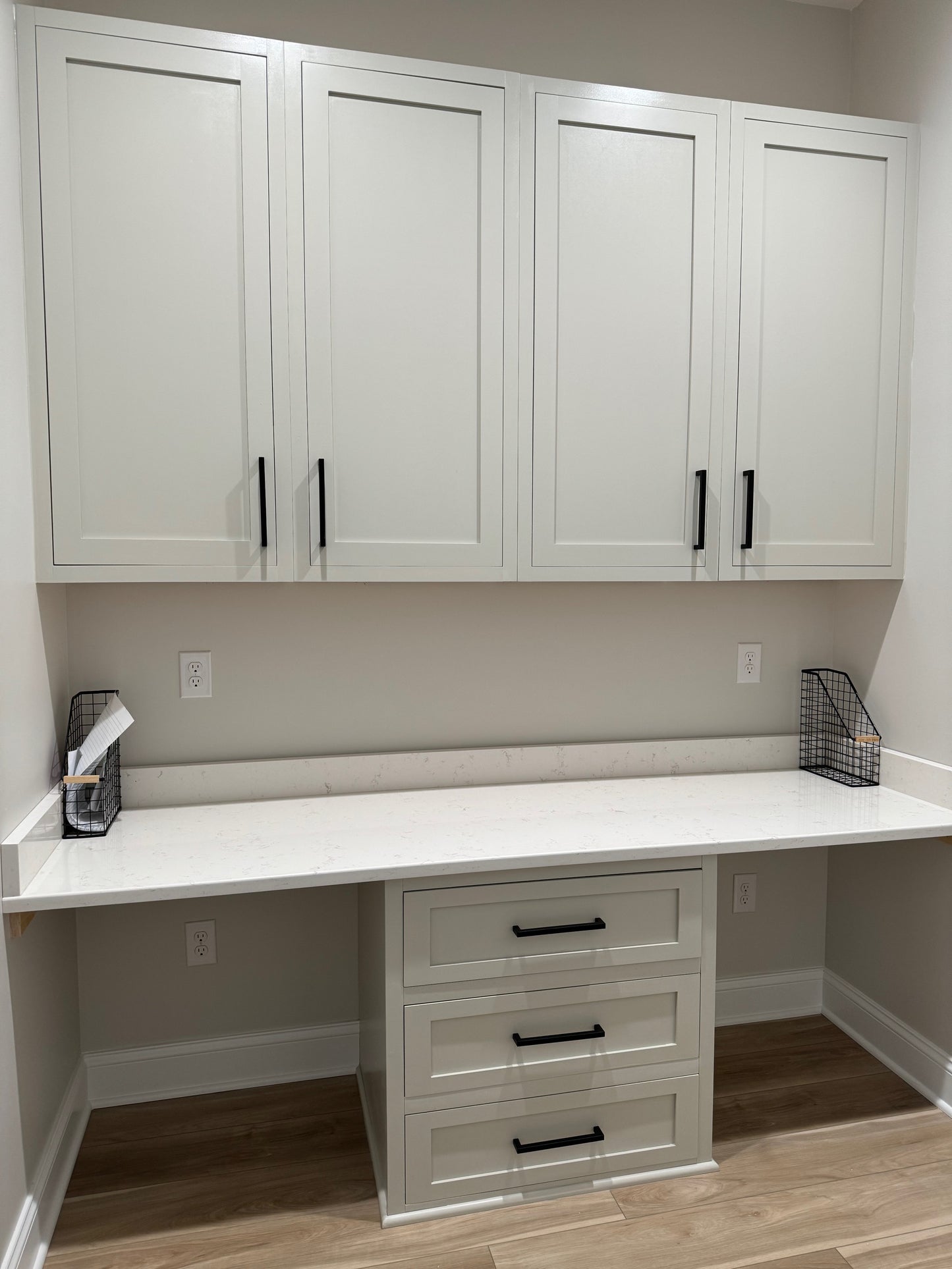 Custom Built Shaker Style Inset Upper Cabinets w/Adjustable Shelving
