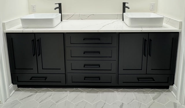 Custom Double Vanity Cabinet 78" - 108" Width